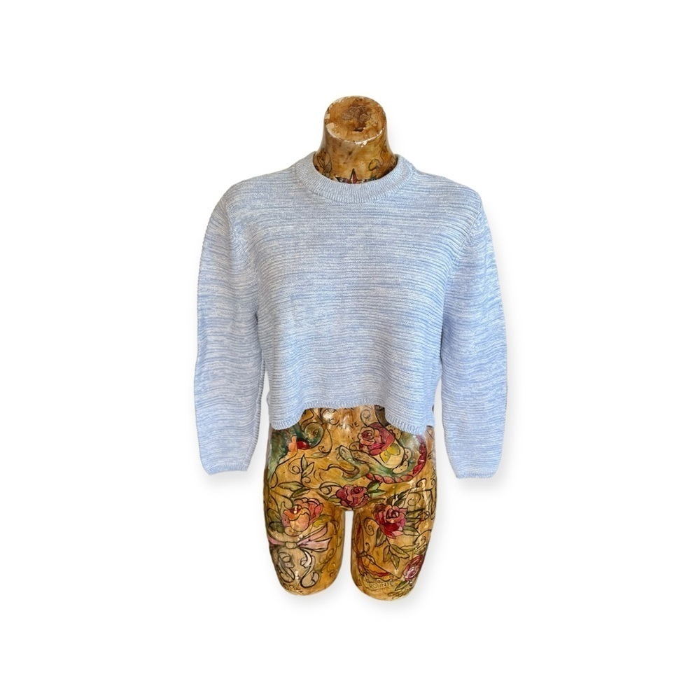 Cotton on knit top sweater blue small